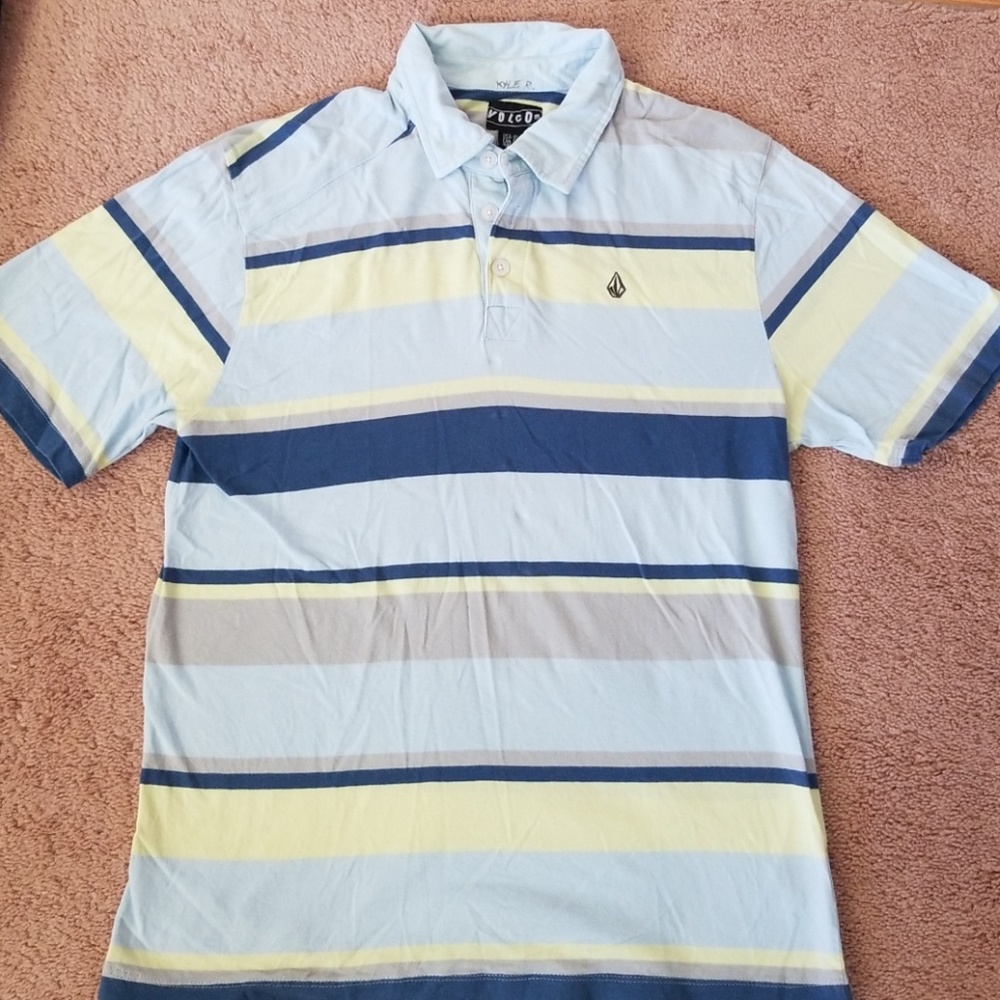 Volcom Boys XL striped polo shirt